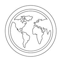 Sign of Globe icon vector