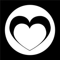 Sign of Heart icon vector