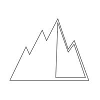 Sign of mountain icon vector