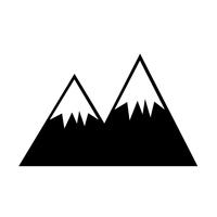 Signo de icono de montaña vector