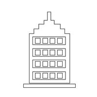 Icono de signo de edificio vector