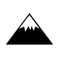 Signo de icono de montaña vector