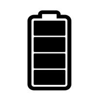 Icono de signo de batería vector
