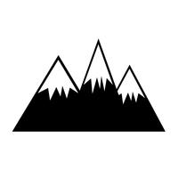 Signo de icono de montaña vector