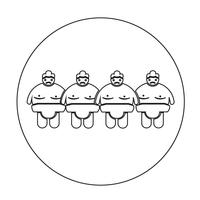 Icono de la gente de lucha de sumo vector