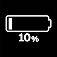 Sign of battery icon vector