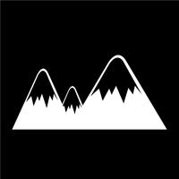 Sign of Mountain icon vector