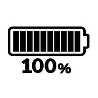 Sign of battery icon vector