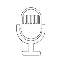 Sign of microphone icon vector