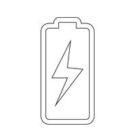 Sign of battery icon vector