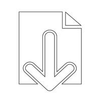 Sign of download icon vector