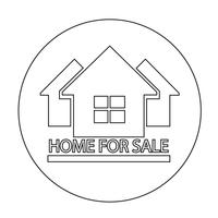 Home For Sale icon vector