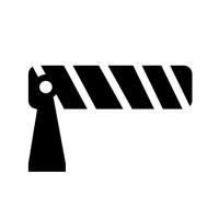 Road barrier icon vector