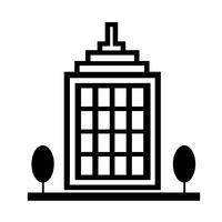 Icono de signo de edificio vector