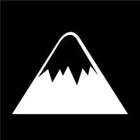 Sign of Mountain icon vector