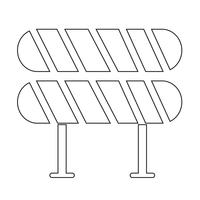 Road barrier icon vector