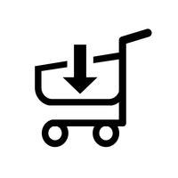 shopping cart trolley icon vector