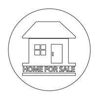 Home For Sale icon vector