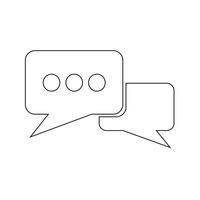 Speech bubble icon vector