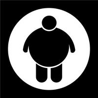 Icono de gente gorda vector