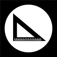 triangle ruler icon vector