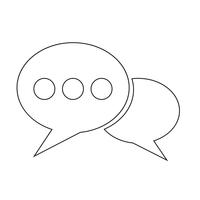 Speech bubble icon vector