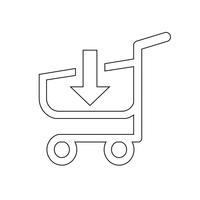 shopping cart trolley icon vector