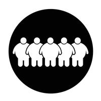 Fat People Icon vector