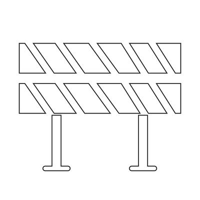 Road barrier icon