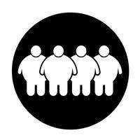 Fat People Icon vector