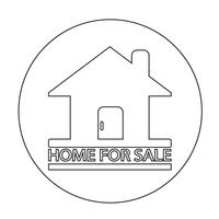 Home For Sale icon vector