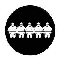 Icono de la gente de lucha de sumo vector