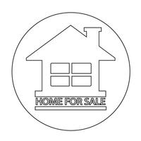 Home For Sale icon vector