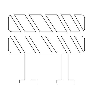 Road barrier icon