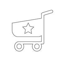 shopping cart trolley icon vector
