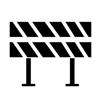 Road barrier icon