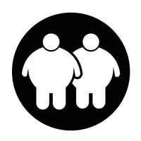 Fat People Icon vector