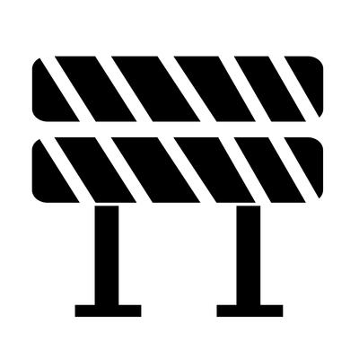 Road barrier icon