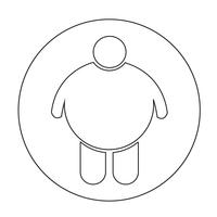 Icono de gente gorda vector