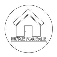 Home For Sale icon vector