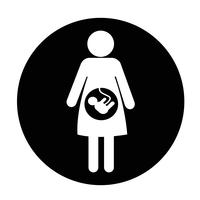 Pregnant woman icon vector