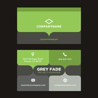 Green Business Card vector