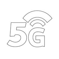 Icono inalámbrico de 5G Wifi vector