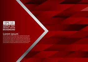 Abstract red color geometric background, Vector illustration with copy space