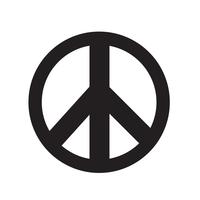 Ilustración de vector icono de signo de la paz