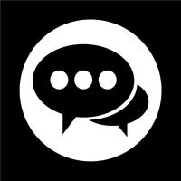 Speech bubble icon vector