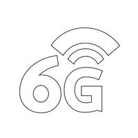 Icono inalámbrico de 6G Wifi vector