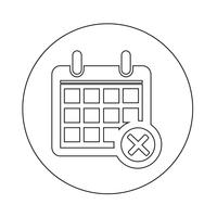 Icono de signo de calendario vector