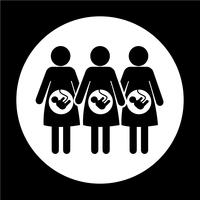 Pregnant woman icon vector