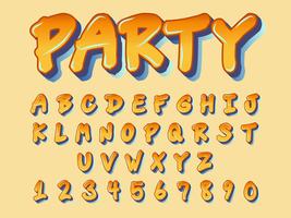 Cartoon Orange Typography vector